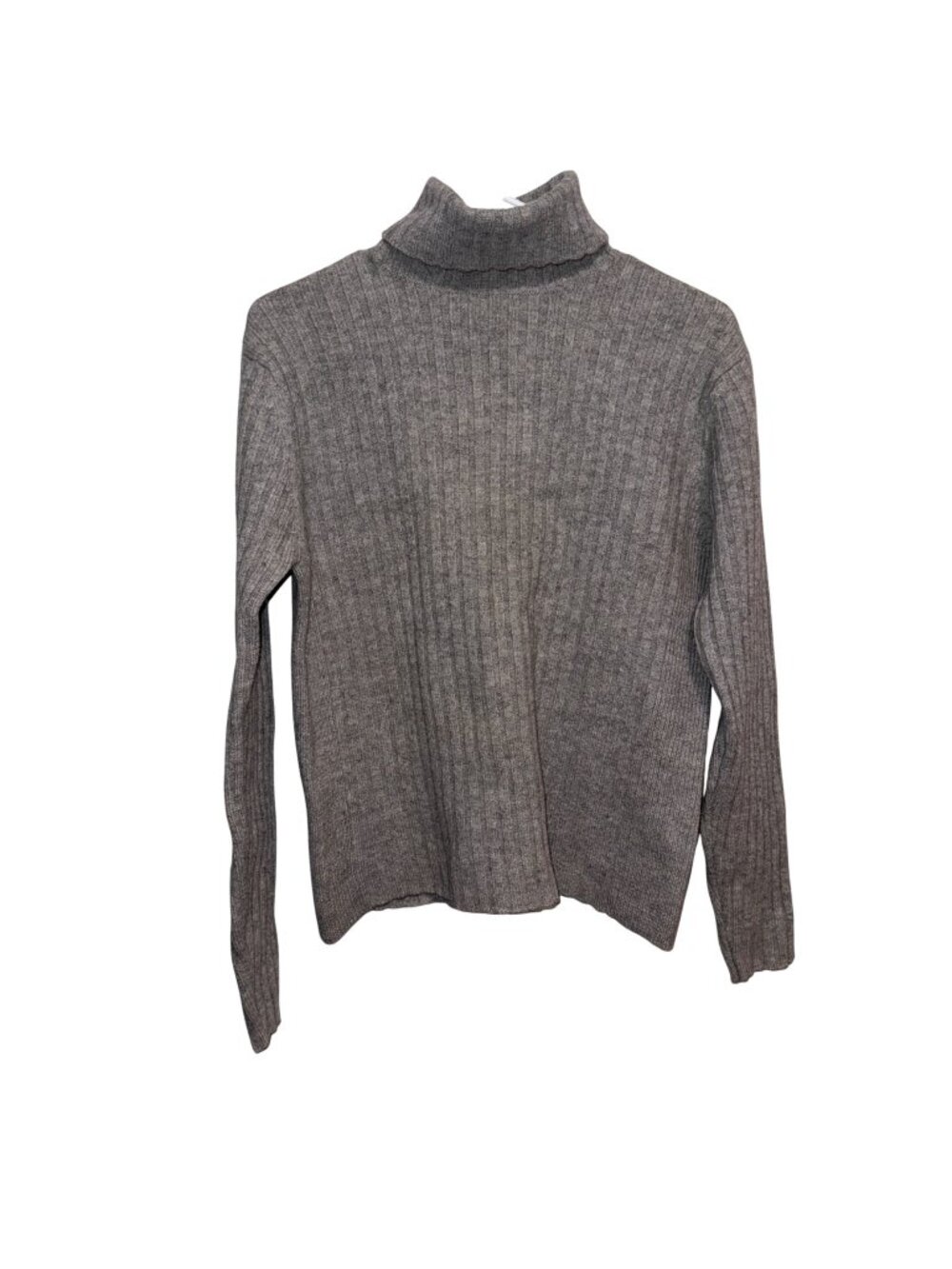 Banana Republic Womens Gray Ribbed 100% Wool Turtleneck Sweater Size M